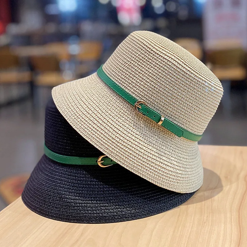 

Новинка лета 202203-chui, зеленый пояс, модная женская панама, женская шляпа для отдыха, оптовая продажа