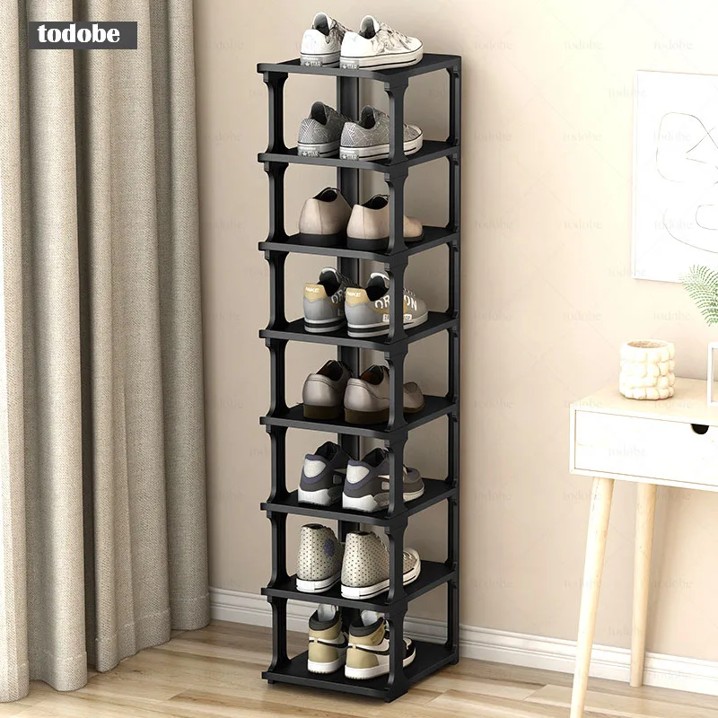 

Plastic Vertical Shoe Rack Space-saving Corner Shoes Boots Organizer Stand Holder Easy Assembled Home Dorm Entryway Shoe Shelf