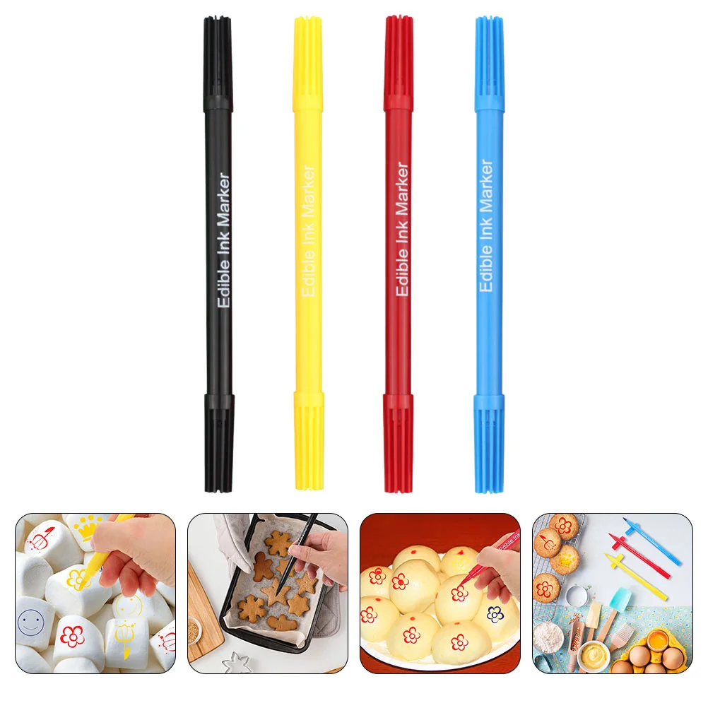 

Edible Pens Pen Markers Cakebaking Coloring Decorating Ink Tip Dual Colorful Drawingmarker Biscuits Tools Tool Color Fondant