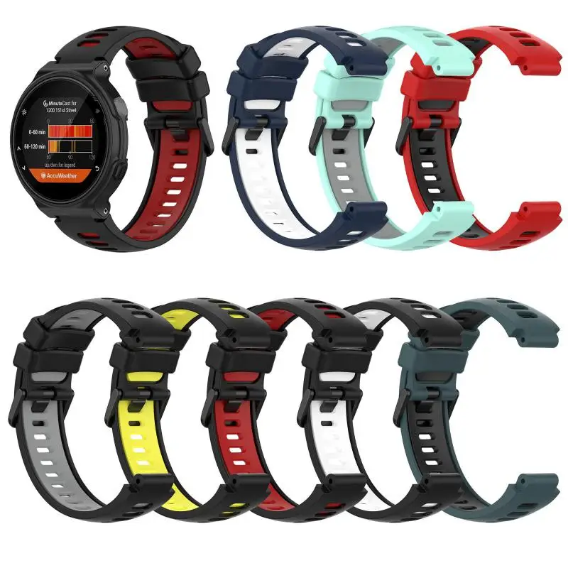 

Suitable For Garmin Forerunner 220/735XT Strap Two-color Silicone Wristband Suitable For Most Wrist Circumferences