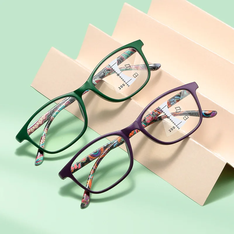 

Unisex Progressive Multi-focus Anti Blue Light Reading Glasses Far And Near Dual-use Presbyopic Eyeglasses Diopter +1.0 To +4.0