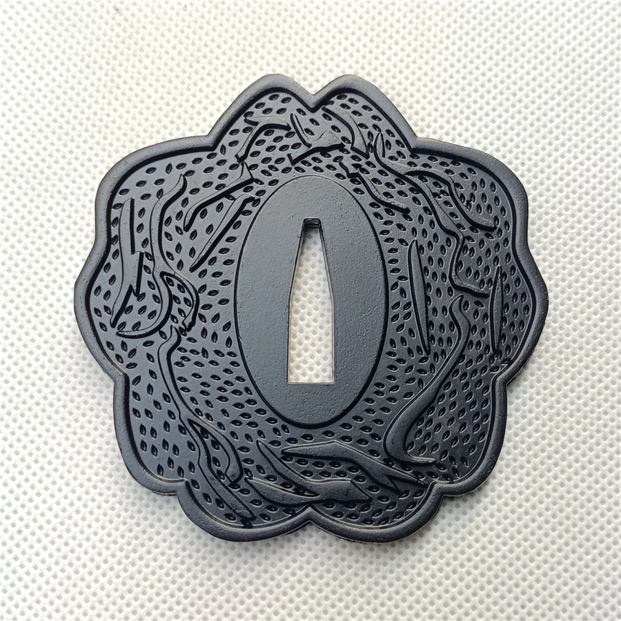 Черная защитная фурнитура из сплава для японского самурайского меча