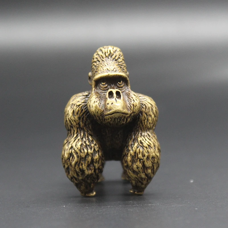 

Pure Copper Office Desktop Mini Ornaments Gorilla Orangutan Home Decoration