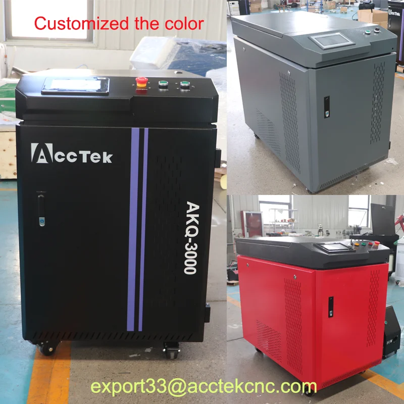 Ручной пистолет 1000 Вт Удаление ржавчины Лазерная очистка 1500 промышленная машина