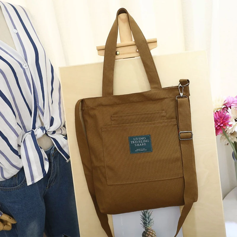 Women Corduroy Shoulder Bag Reusable Shopping Bags Casual Tote 2022 New Soft Female Handbag with Button Environmental Organizer