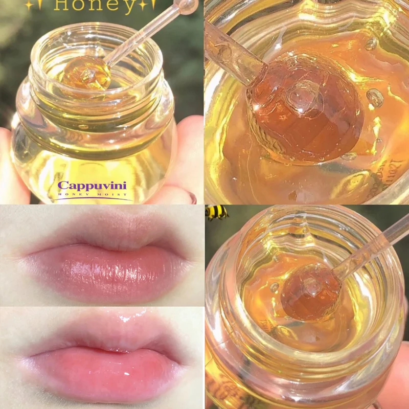 

Honey Lip Oil Moisturizing Nourishing Anti-wrinkle Lip Care Mask Makeup Lipsticks Anti-cracking Smooth Lips Gloss Lip Balm