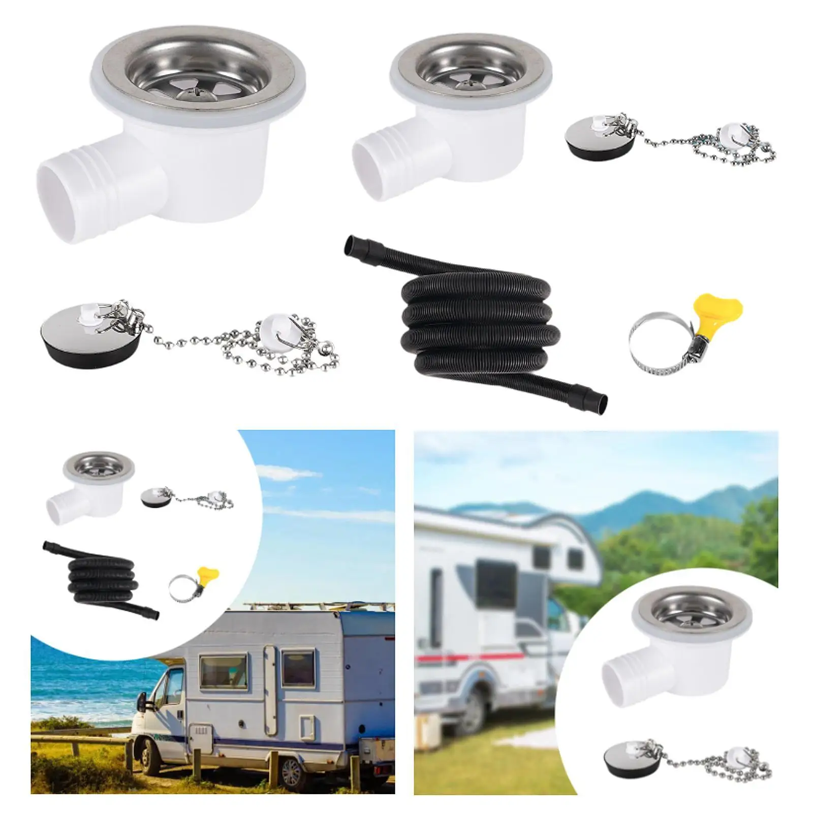 Угловой фитинг для слива отходов раковины легко устанавливается Премиум RV