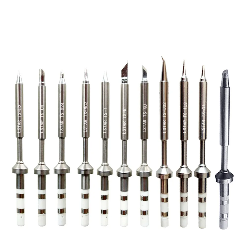 

11Pcs TS100 Mini Digital Soldering Iron Soldering Iron Tip Replacement Drill Bit Head For TS100 Electric Soldering Welding Tools
