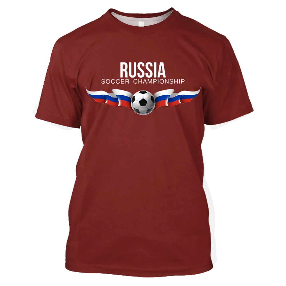 

2022 World Football T Shirts Sports Tee Football Team Shirts Russian National Team Tshirts Fashion Short Sleeve Shirt For Men