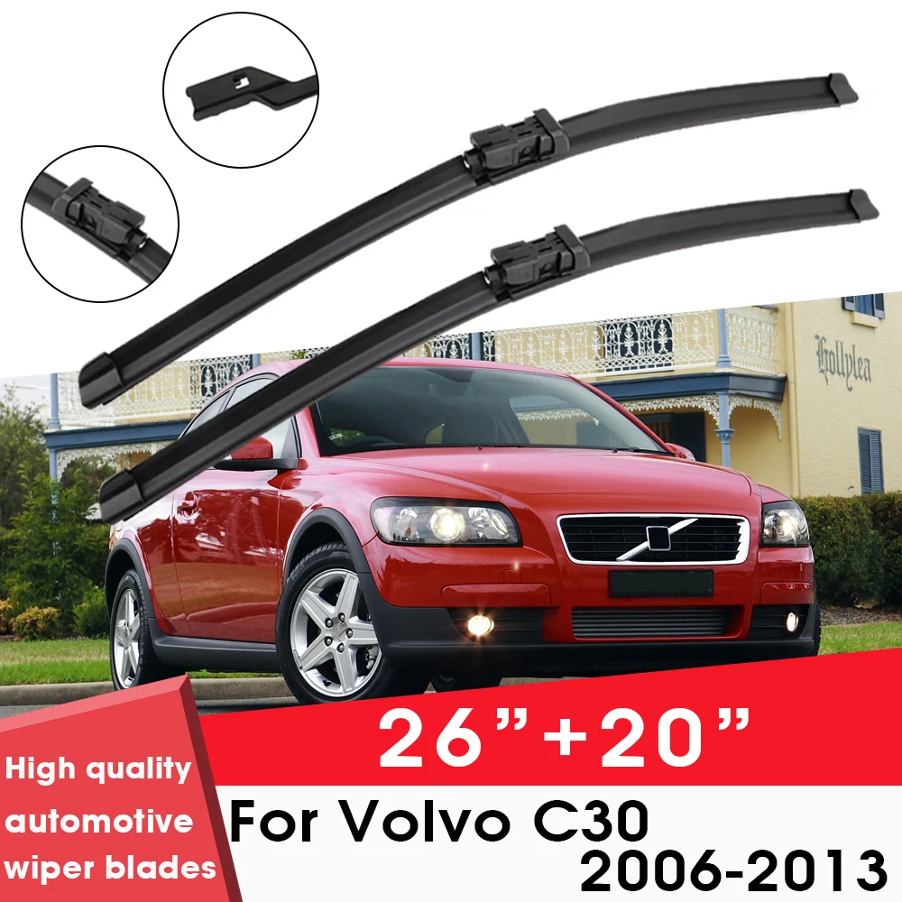 

Car Wiper Blade Blades For Volvo C30 2006-2013 26"+20" Windshield Windscreen Clean Rubber Silicon Cars Wipers Accessories