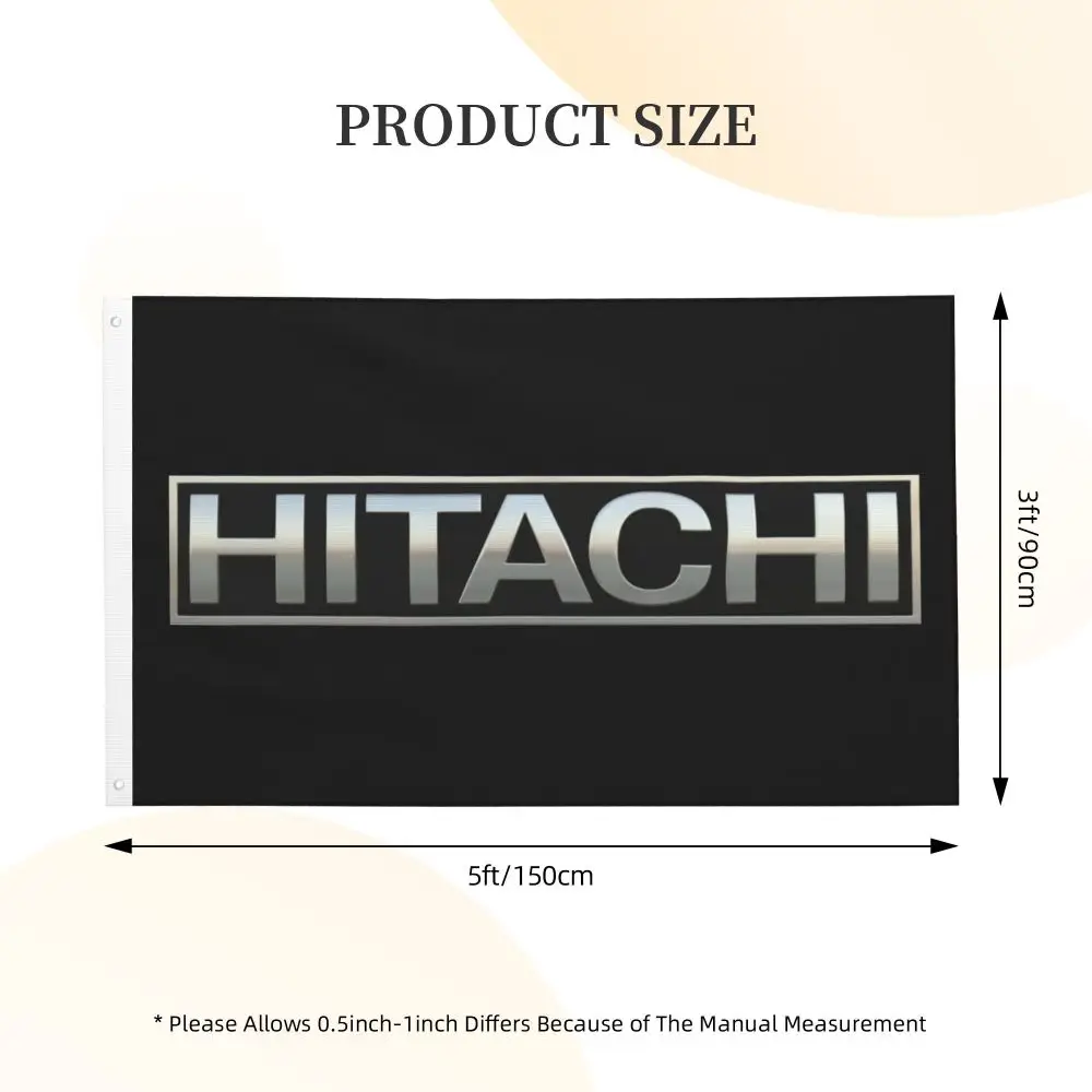 Фото НОВЫЙ Двусторонний баннер Hitachi, флаг Бризе, садовый флаг, декоративный флаг, баннер для вечеринки, 3x5 футов (90x150 см) №3