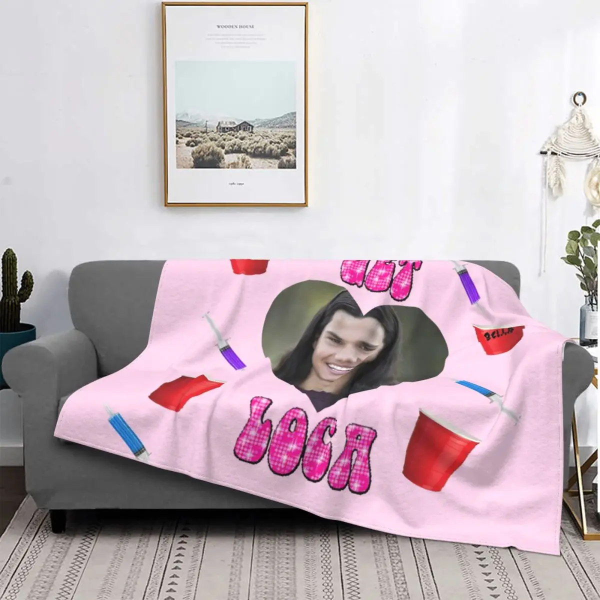 

Get Loca Trending Vampire Bella Blanket Flannel Spring Autumn Breathable Super Soft Throw Blankets for Home Couch Bedspread