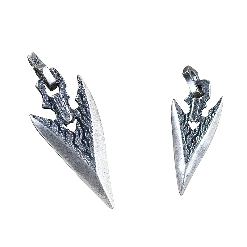 

Real Silver Vintage Arrow Chain Pendant For Man Male Thai Silver Fashion Simple Design Weapon Necklace Pendant Jewelry