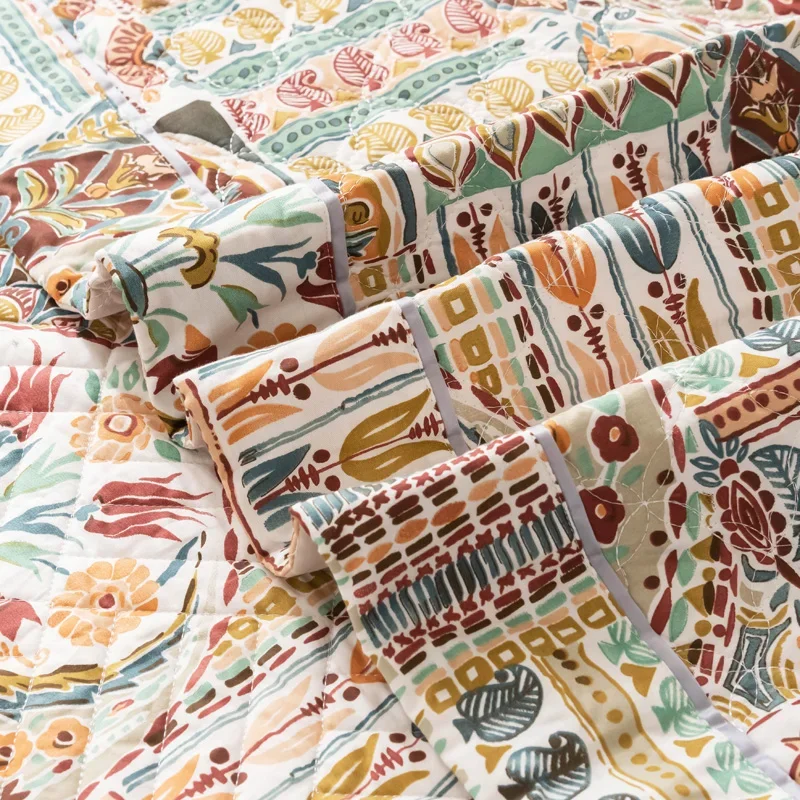 Высококачественное хлопковое покрывало Обложка для кровати в клетку покрывала и