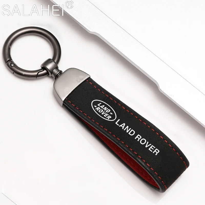 

High-End Gift Car Styling Keychain Leather Key Ring Charm For Land Rover Discovery Range Rover Velar Defender Evoque Freelander