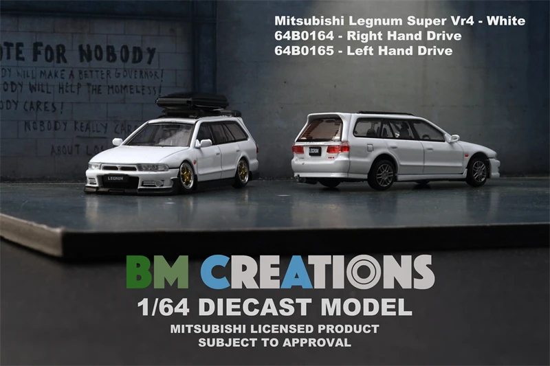 

BM Creations 1:64 Mitsubishi Legnum Vr4 -White LHD Model Car