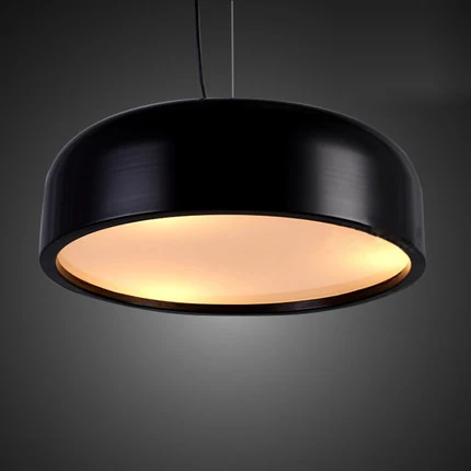 Черный/белый круглый потолочный светильник в скандинавском стиле Железный