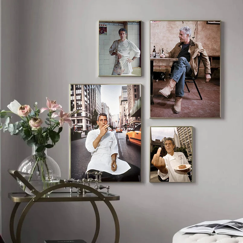 Постер с Энтони Бурденом печать на холсте