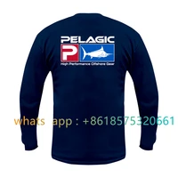 pelagic gear fishing shirts for men lightweight fabric dri fit upf 40 sun protection long sleeve quick dry running tshirts 2023