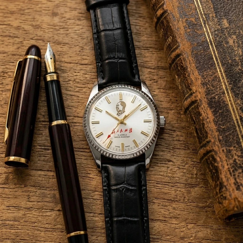 Винтажные механические часы Shanghai Brand с 17 камнями, ручным заводом, ударопрочные, с кожаным ремешком, для повседневной носки (art.: 3920dacf8a3fe) - 3920dacf8a3fe