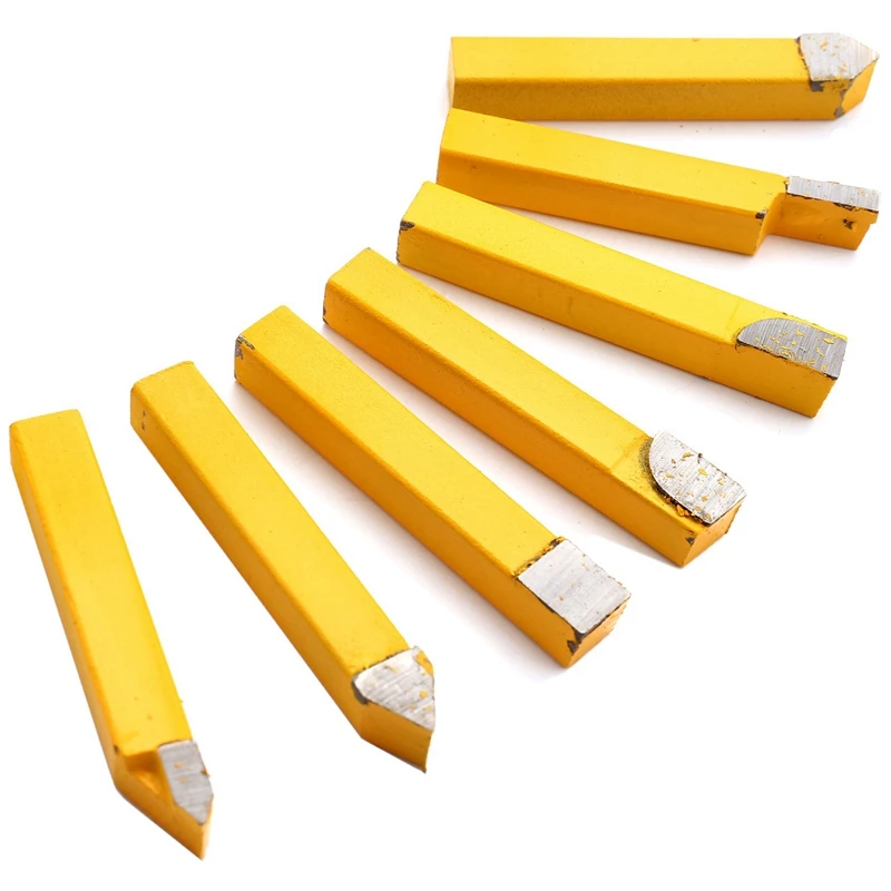 

27Pcs YW1 Carbide Brazed Tip Tipped Lathe Cutter Tools 8X8mm Shank High Hardness Turning Milling Welding Bit