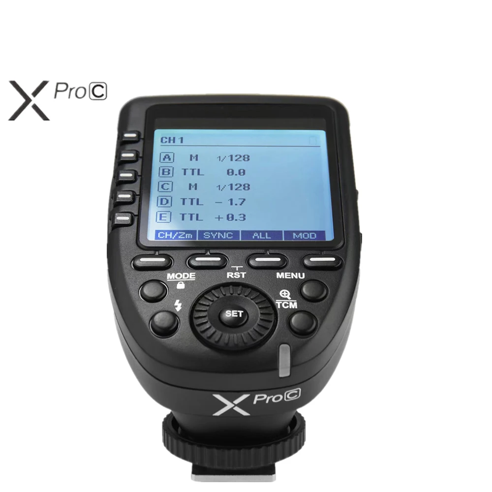 

Godox XPro-C 2.4G Wireless X-System E-TTL II HSS Flash Trigger Transmitter LCD Screen for Canon DSLR Camera