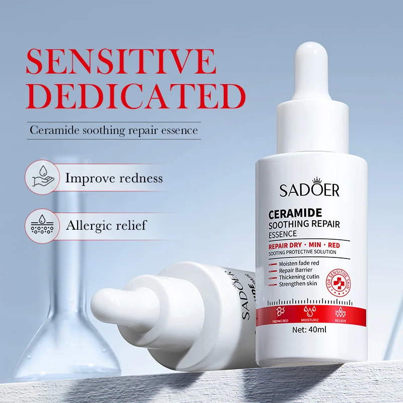 

40ml Ceramide Soothing Essence For Sensitive Skin Care Relieve Redness Repair Barrier Allergy Dryness Thicken Cutin Moisturizing