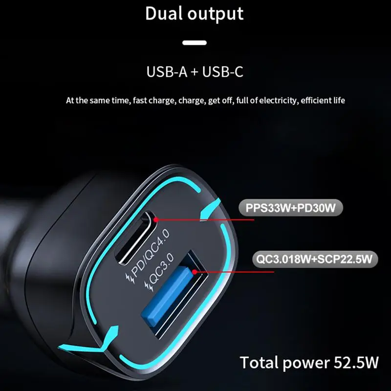 Автомобильное зарядное устройство с двумя Usb-портами 40 Вт |