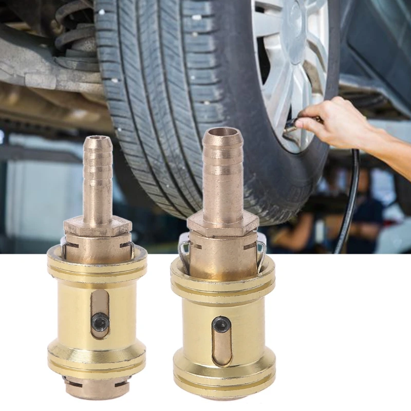

6.5/8mm Air Chuck Adapter Tire Inflator Tire Chuck Compressor Pump Accessories Gold Tone Compatible with Vehicle