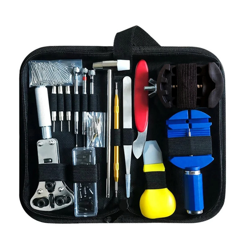 157PCS Watch Repair Tool Kit Watchmaker Link Pin Remover Case Opener Spring Bar Horlogemaker Clock Repair Set