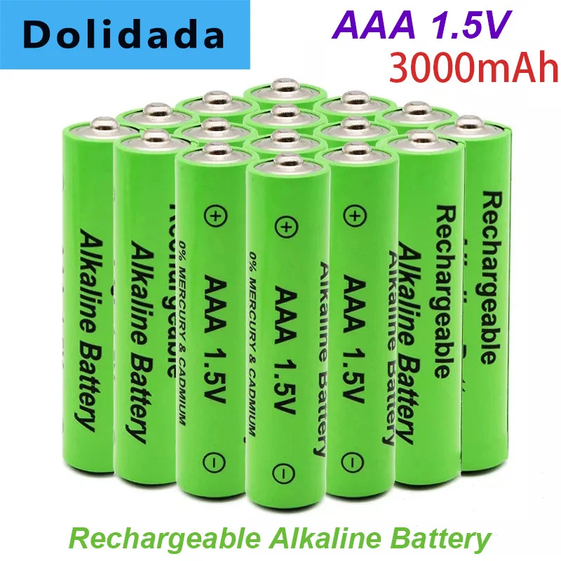 

Dolidada AAA 1.5V 3000mAh Replaceable Rechargeable Alkaline Battery for Mouse Remote Control Toys Remote Control 100% Brand New