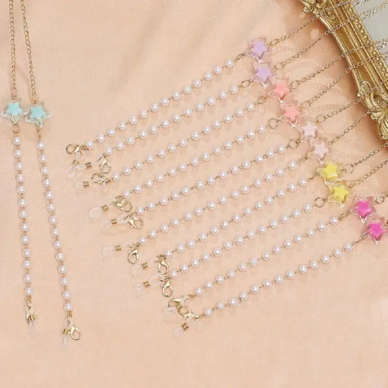 

Цепочка для очков женская, Маскировочная цепь с жемчужинами и кристаллами, 2 шт.