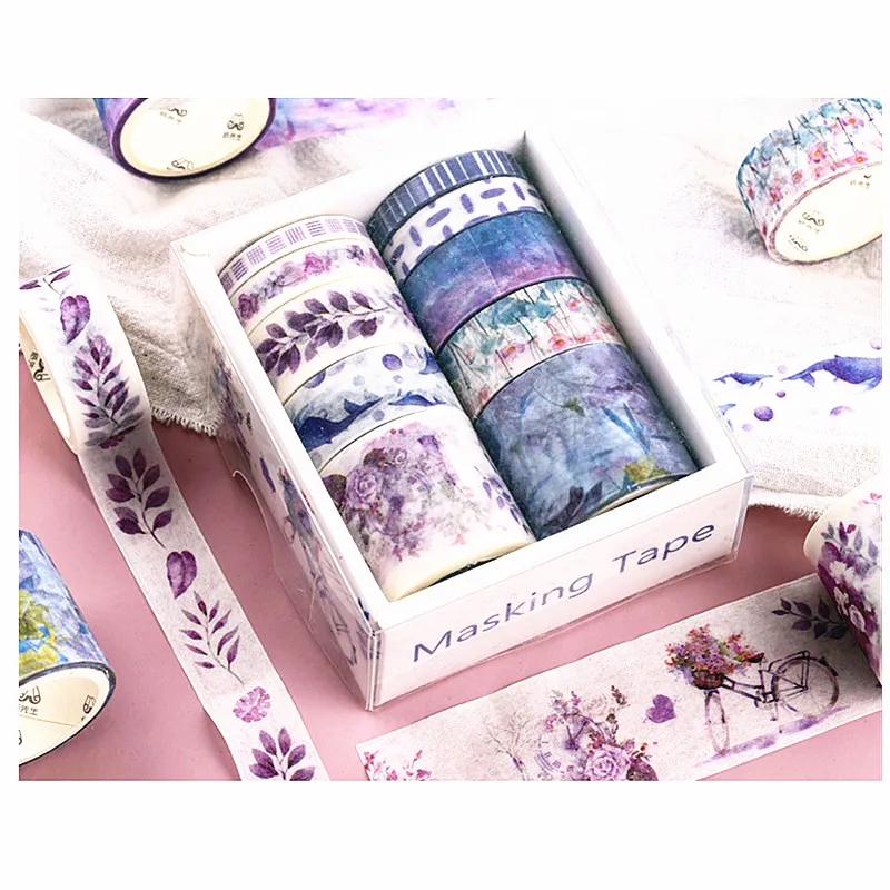 

10 rolls Washi Tape Set Flower Forest Washi Tape Scrapbooking Masking Tapes for DIY Gift Decor Stationary Journaling Supplies