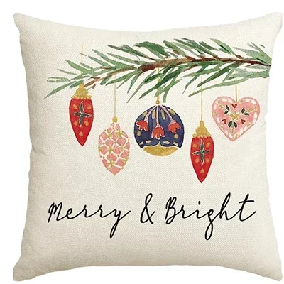 

Льняной декоративный чехол для подушки «Щелкунчик», розовый