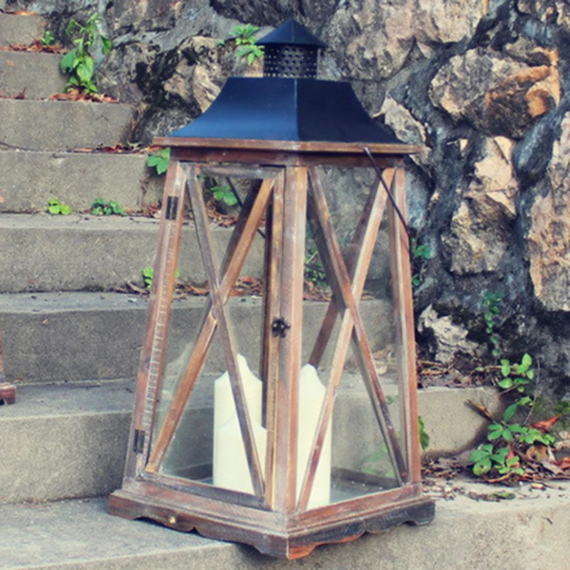

Retro Wooden Candle Holder Tealight Gothic Natural Cage Candle Holder Taper Nordic Aesthetic Candelabros Living Room Decoration