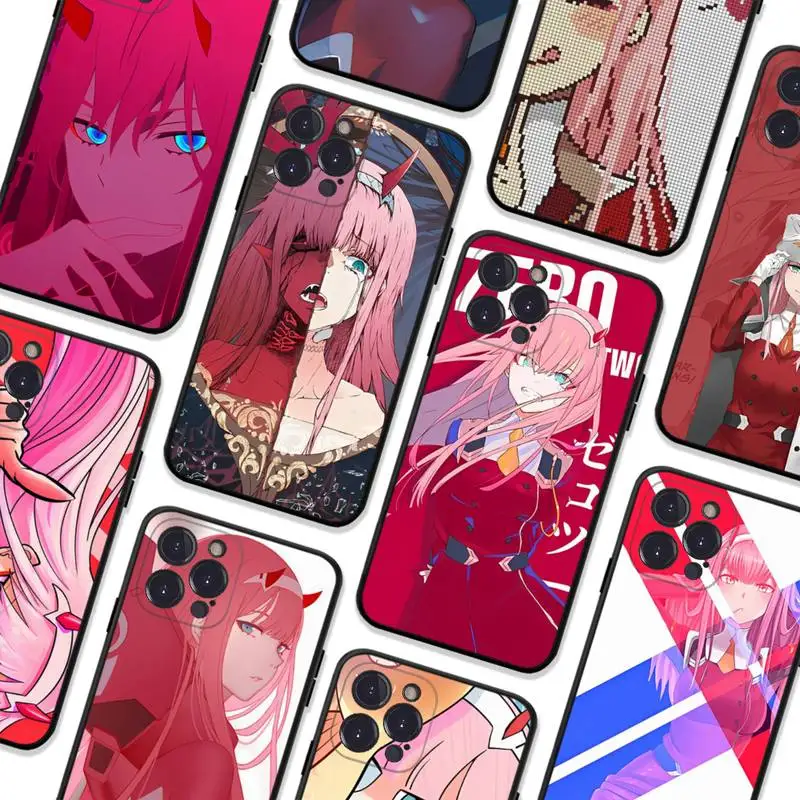 

MaiYaCa Zero Two Anime Phone Case For iPhone 14 11 12 13 Mini Pro XS Max Cover 6 7 8 Plus X XR SE 2020 Funda Shell