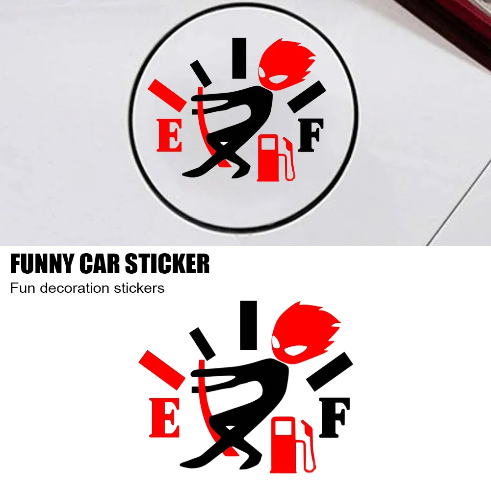 

1Pcs Car Fuel Tank Cap Sticker Funny Sign Car Decals PVC Sticker Self Adhesive Car Styling Decal for Vehicle Car Truck SUV