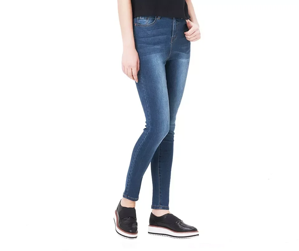 

Denim Women's Jeans High Waist 2022 Streetwear Stretchable Skinny Pencil Pants Woman Light Washed Cotton Black Trousers 5XL 6XL