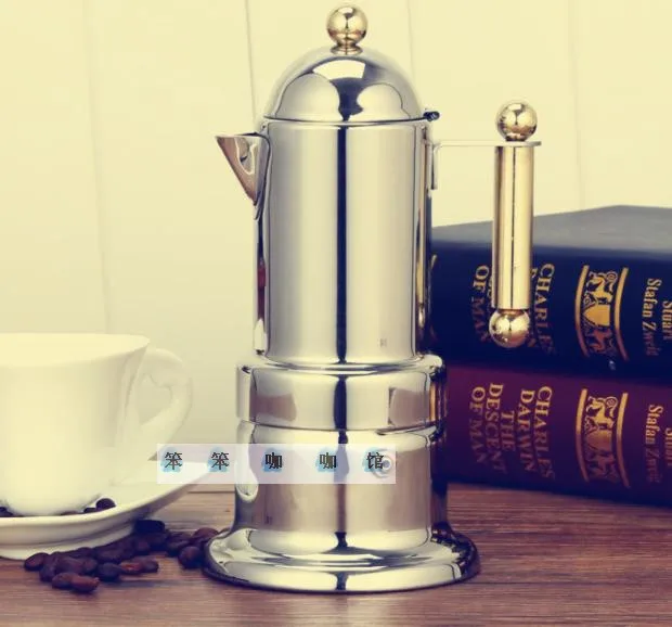 Włoski europejski dzbanek do kawy espresso ze stali nierdzewnej Ekspres użytku domowego Dzbanek Moka 200 ml dla 4 osób