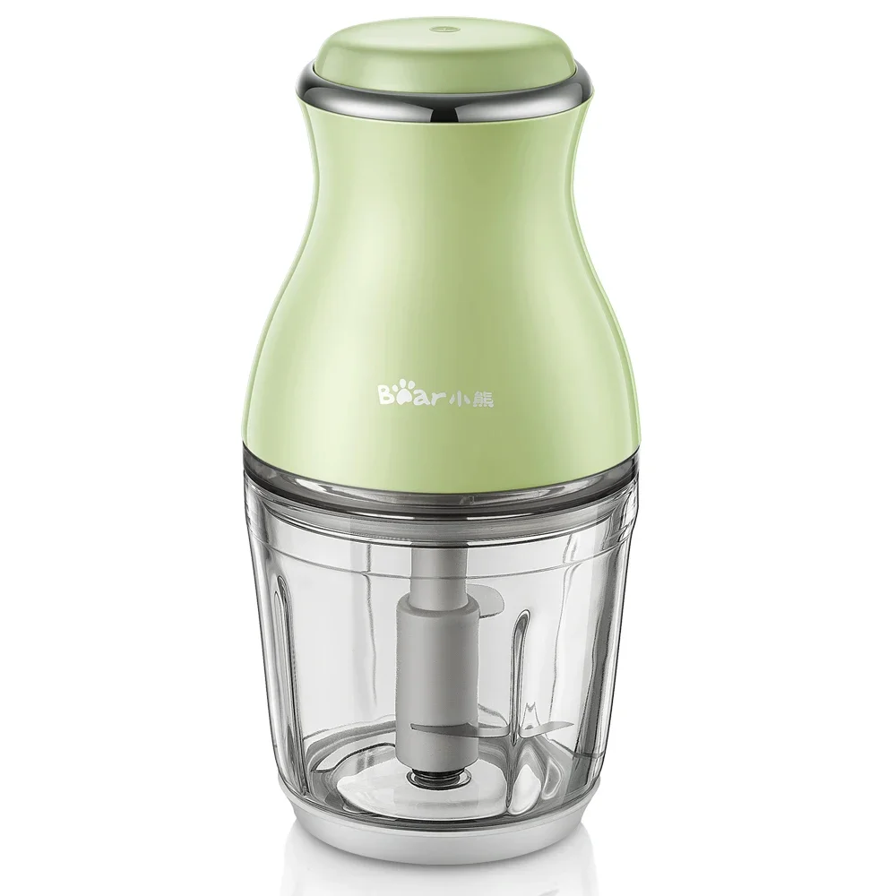 220V Small Bear Baby Food Supplement Machine Meat Grinder Electric Mixer with Double Cups and Blades