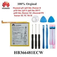 100  Orginal HB366481ECW Phone Battery For Huawei  p9 lite honor p10 lite lite 2017 p20 lite Ascend  Tools
