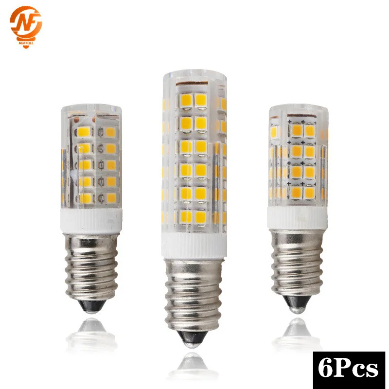 6pcs/lot E14 Led Lamp Ceramic LED Bulb 220V 230V 240V 3W 5W 7W 9W 2835 SMD LED Corn Bulb  360 Degree Angle Led Spotlight Lamp