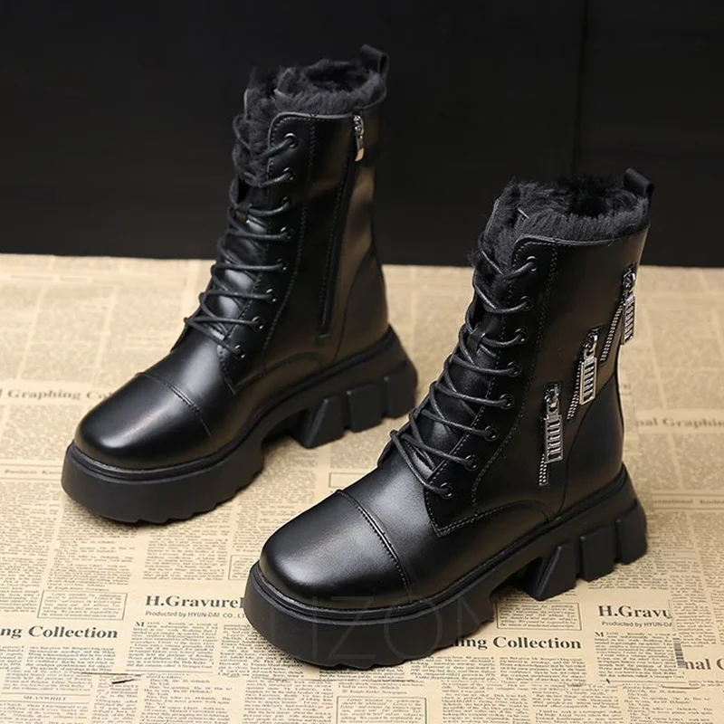 

Женские ботинки челси до середины икры на каблуке, Зимние Модные готические ботинки на платформе, новинка 2022, дизайнерские мотоциклетные бо...