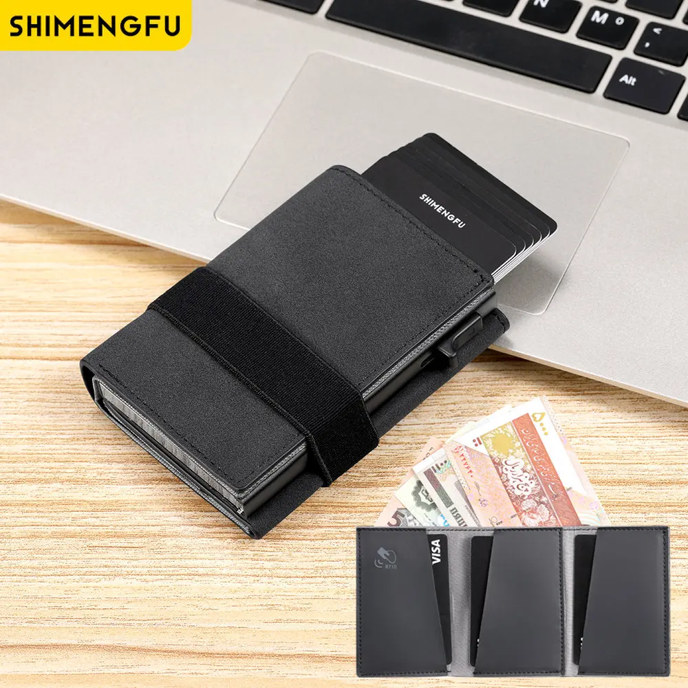 Men's Cash ID Card Credit Card Holder RFID Card Wallet Purse Mini Business ID Card Case Trapstar Protector Holiday Gift