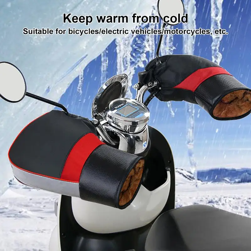 Зимние муфты на руль мотоцикла зимняя теплая ручка водонепроницаемая