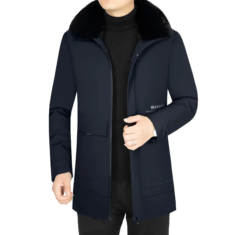 Men Parkas 2022 Winter Warm Thick Windproof Jacket Coat Men Brand Men Clothing Solid Color Outwear Waterproof Parkas Jacket Men