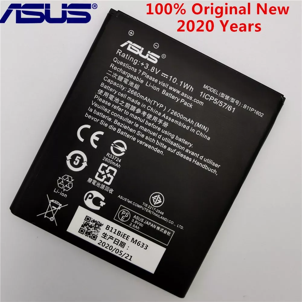 

2023NEW 100% Original B11P1602 2600mAh NEW Battery For Asus Zenfone Go 5" ZB500KL X00ADA X00AD X00ADC CellPhone Battery