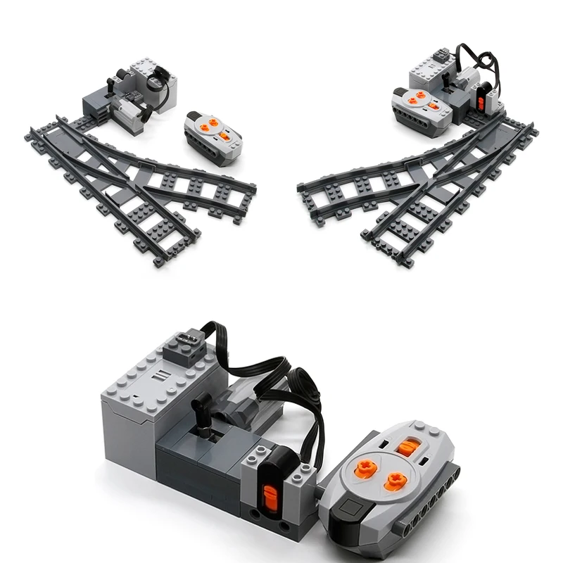 

Moc Power Functions Train Building Block RC Motor Track Changing Device For Urban Train And Rail Train DIY Train Bricks Toy