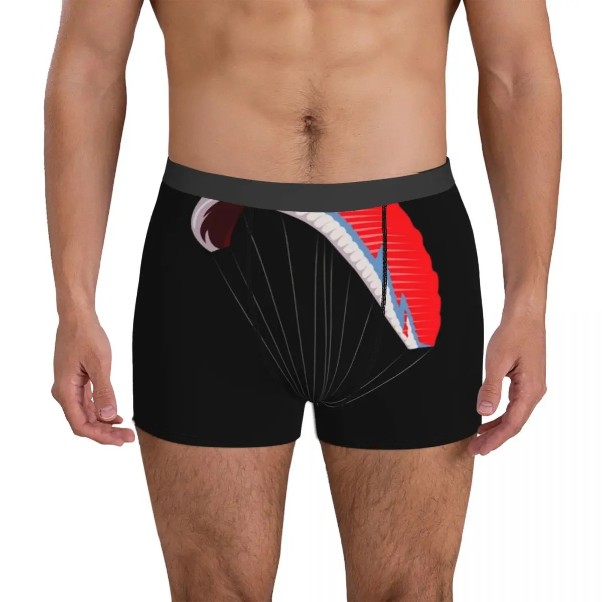 

Paramotor Underwear Paragliding Paraglider Paramotor Parachute Printed Trunk Trenky Men Underpants Funny Shorts Briefs Gift