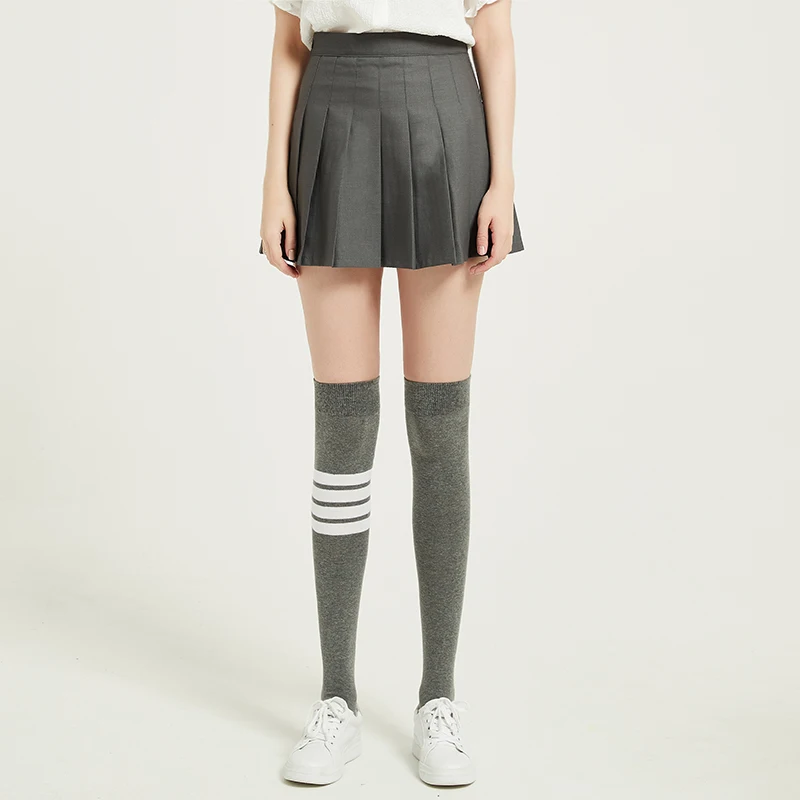 Autumn and winter TB four bars in the tube socks calf socks gray leggings Japanese JK knee socks stockings net red ins tide
